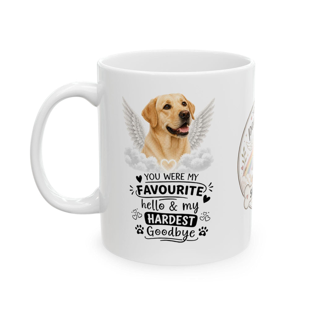 Personalised Labrador Memorial Mug Personalised,  Pet Loss Gift, Dog Remembrance Mug, Favourite Hello Hardest Goodbye 11oz