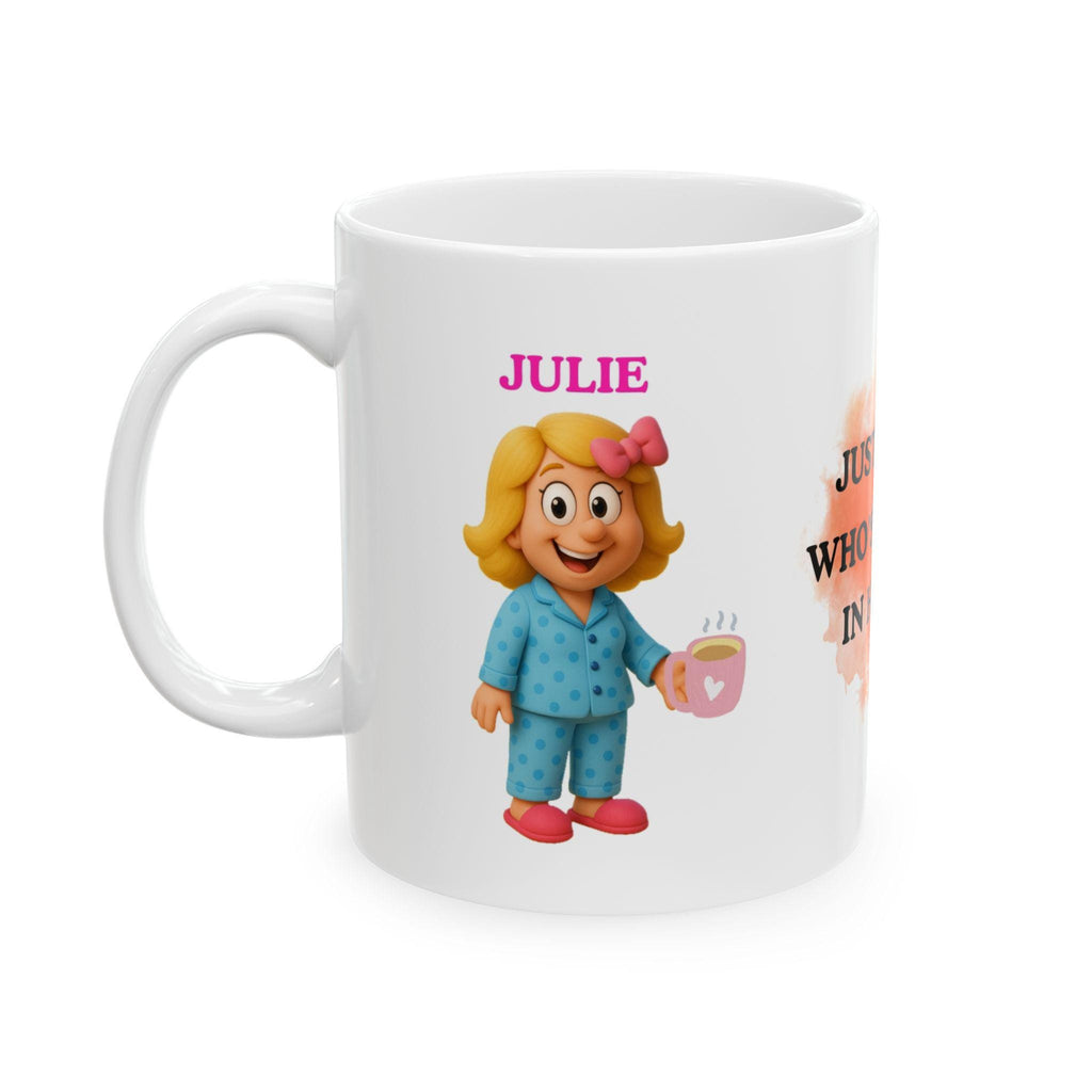 Just a girl who's always in her pjs, personalised, gift, nightwear.