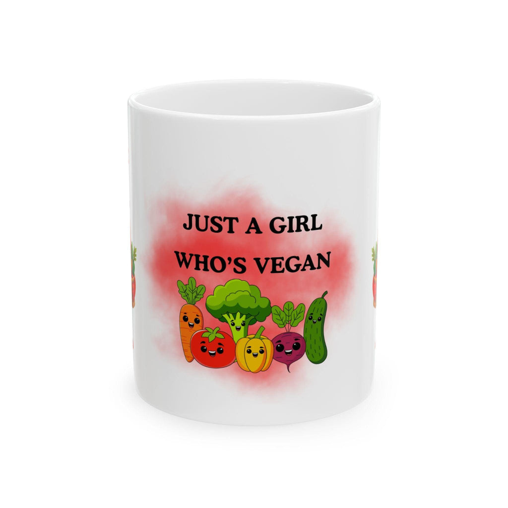 Just a girl who's vegan, mug, personalised, gift, cute, fun.