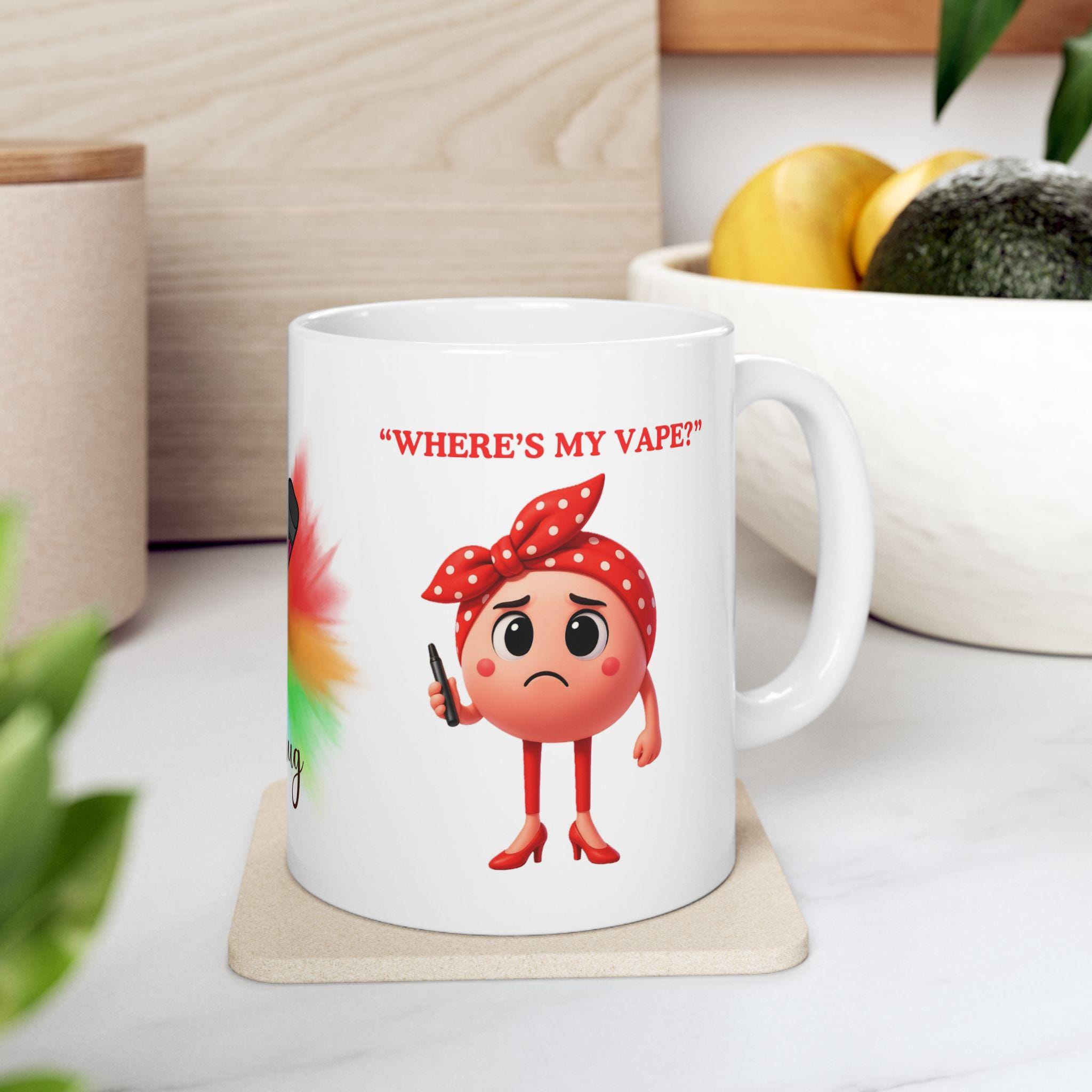 Where's My Vape personalised mug, Funny Gift