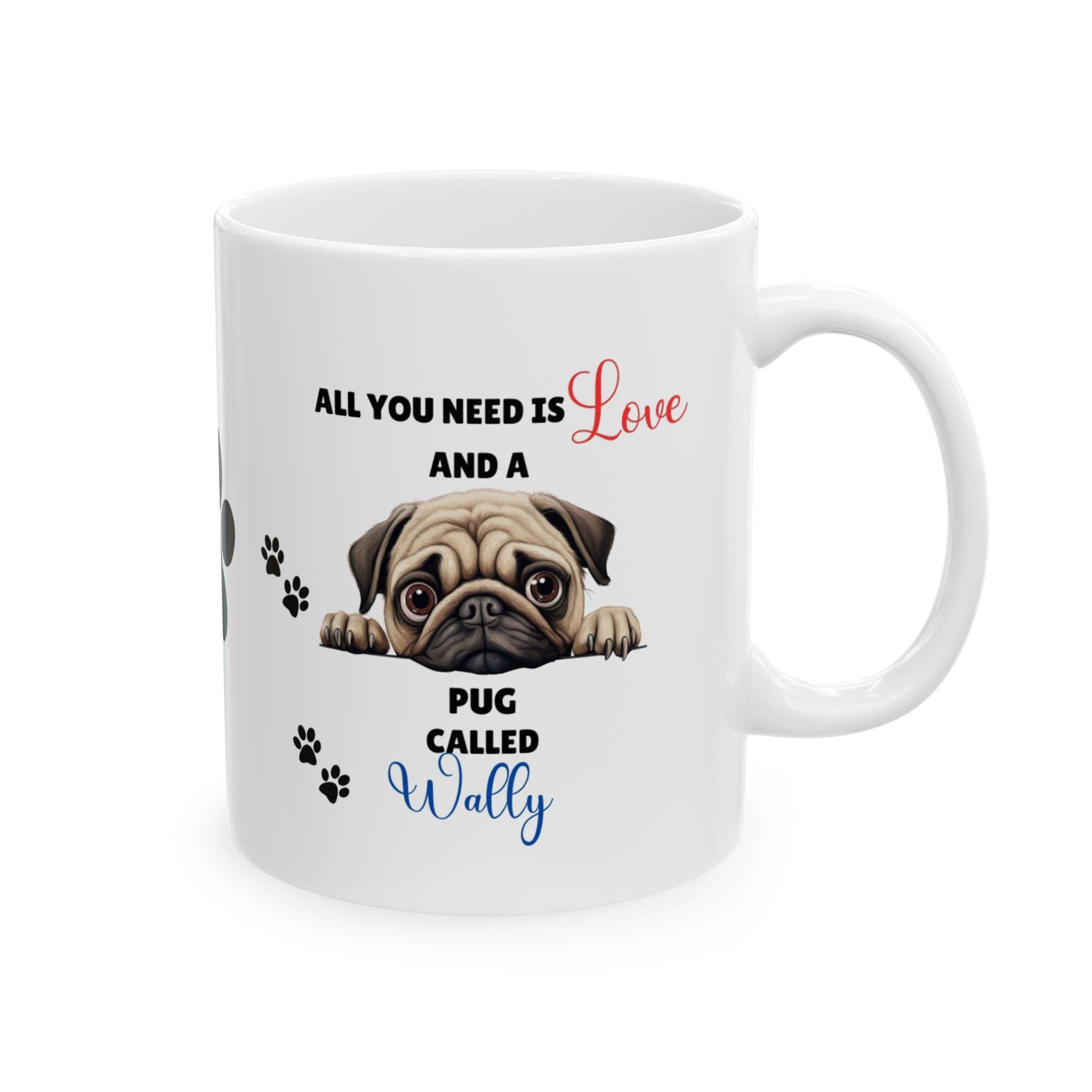 Personalised Pug Mug: Dog Lover Gift