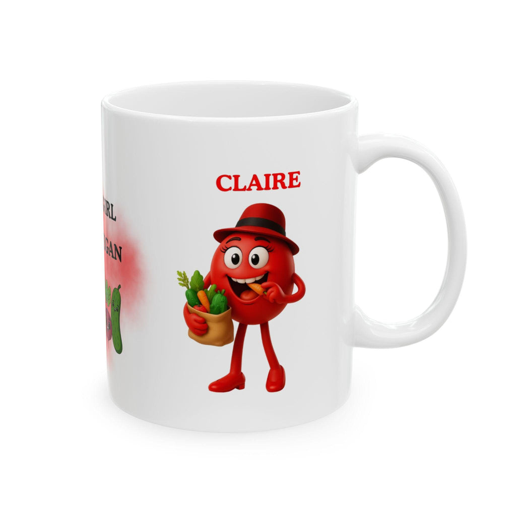 Just a girl who's vegan, mug, personalised, gift, cute, fun.