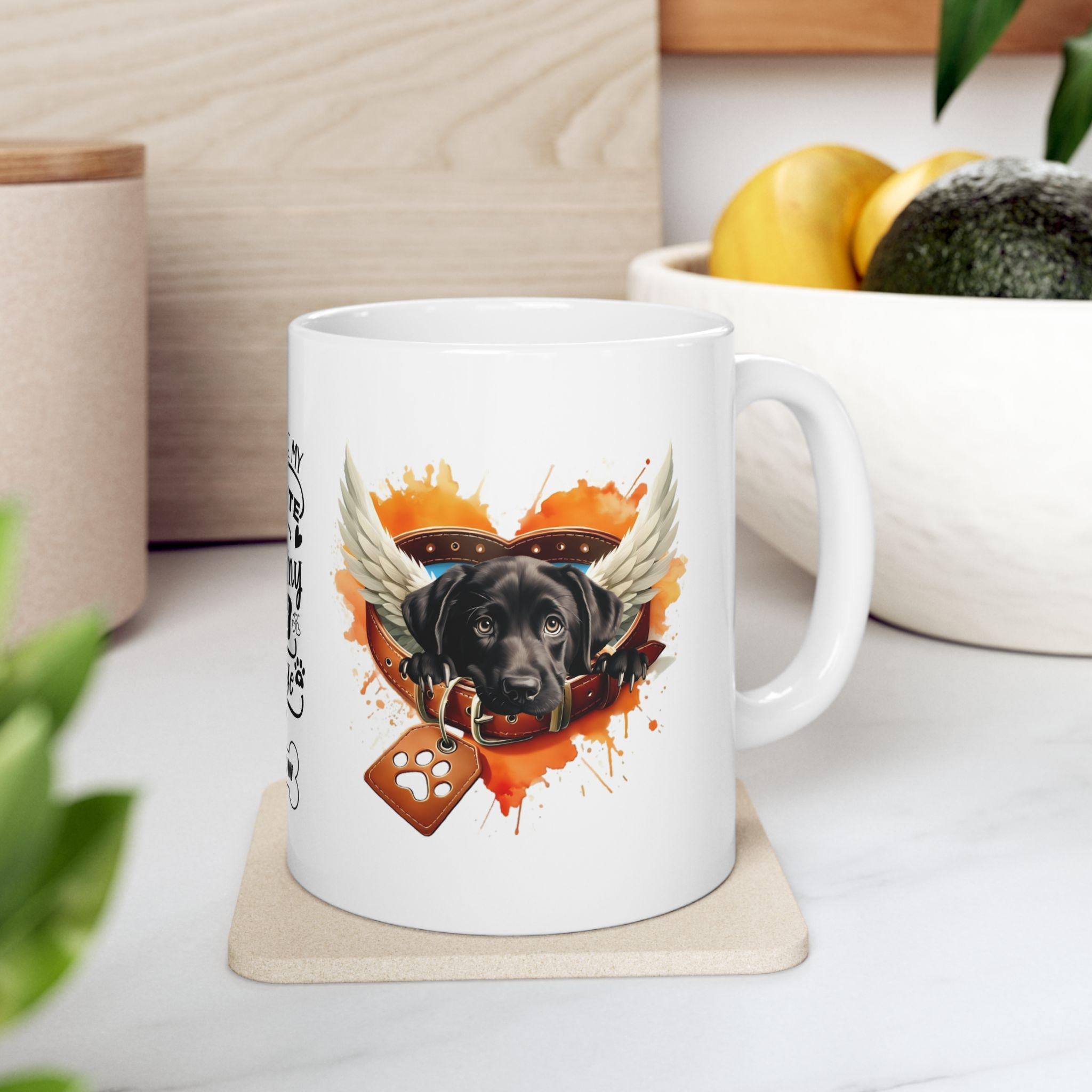 Personalised Labrador Memorial Mug: Rainbow Bridge Sympathy Gift