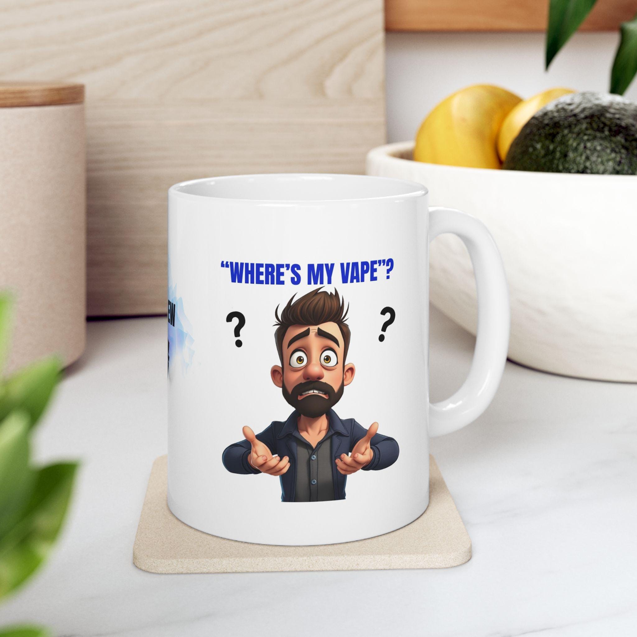 Personalised "Where's My Vape?" Mug, Funny Gift