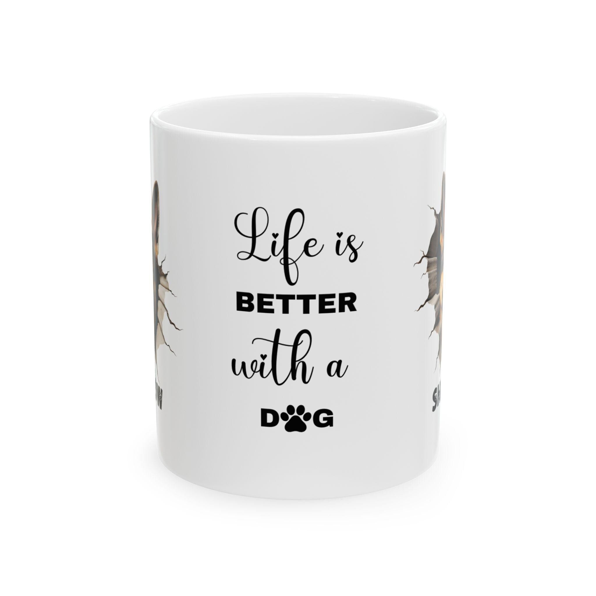 Personalised German Shepherd Mug: 3D Effect Dog Lover Gift