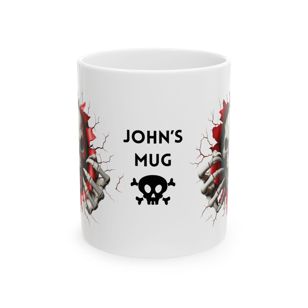 3D Skull Coffee Mug, Personalised Drinkware, Unique Design