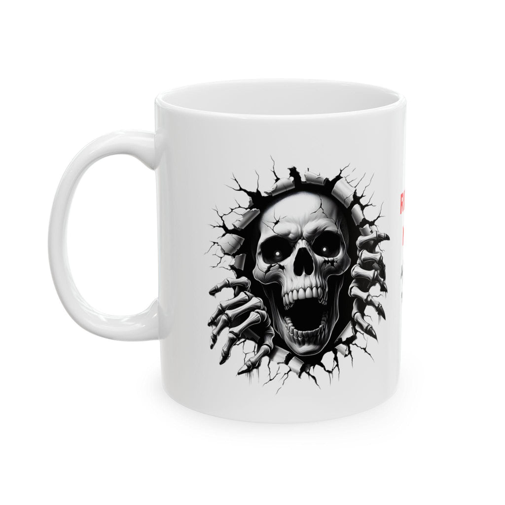 3D Skull Mug, Personalised Coffee Cup, Novelty Gift