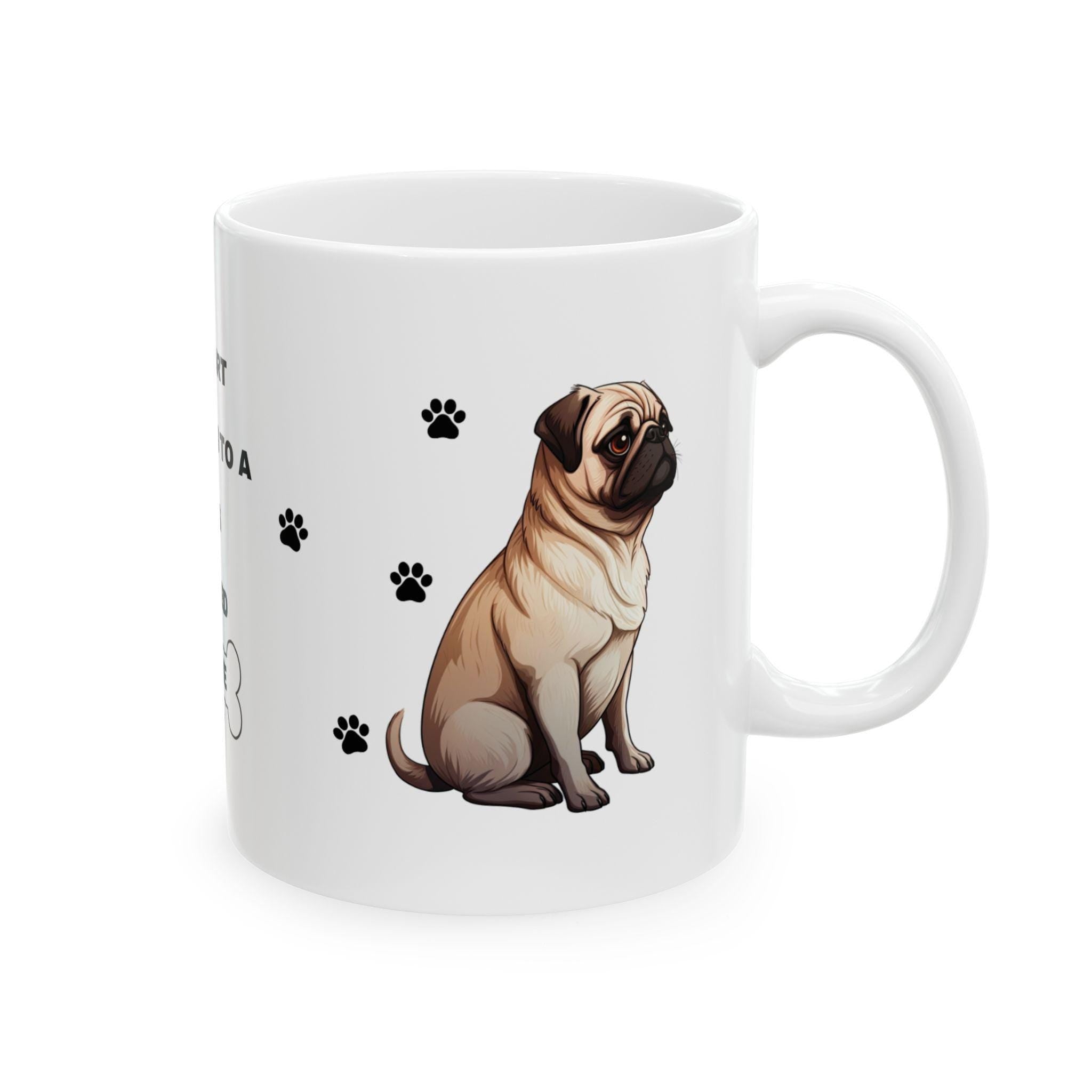 Personalised Pug Dog Mug: Gift for Dog Lovers