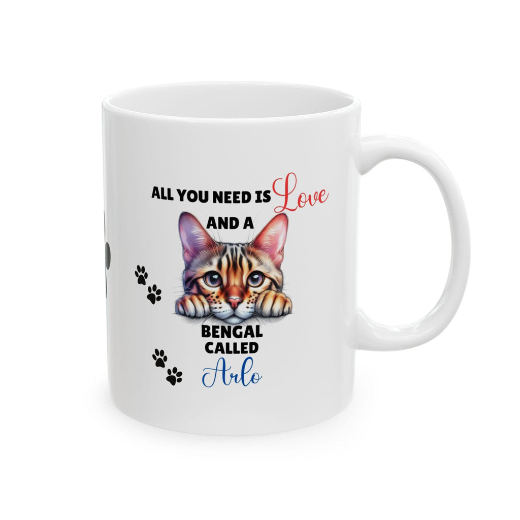 Personalised Bengal Cat Mug, Cat Lover Gift