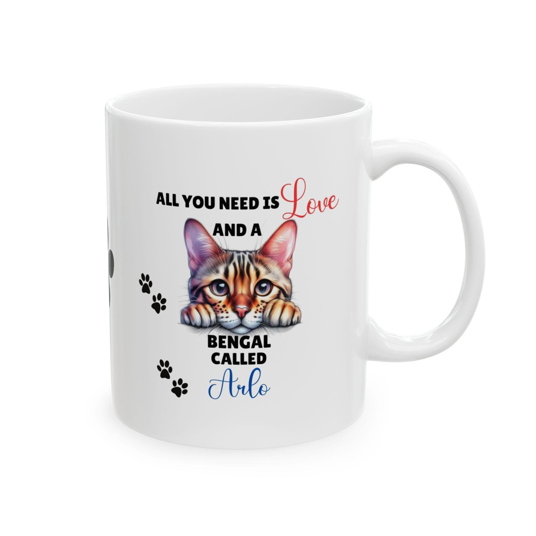 Personalised Bengal Cat Mug, Cat Lover Gift