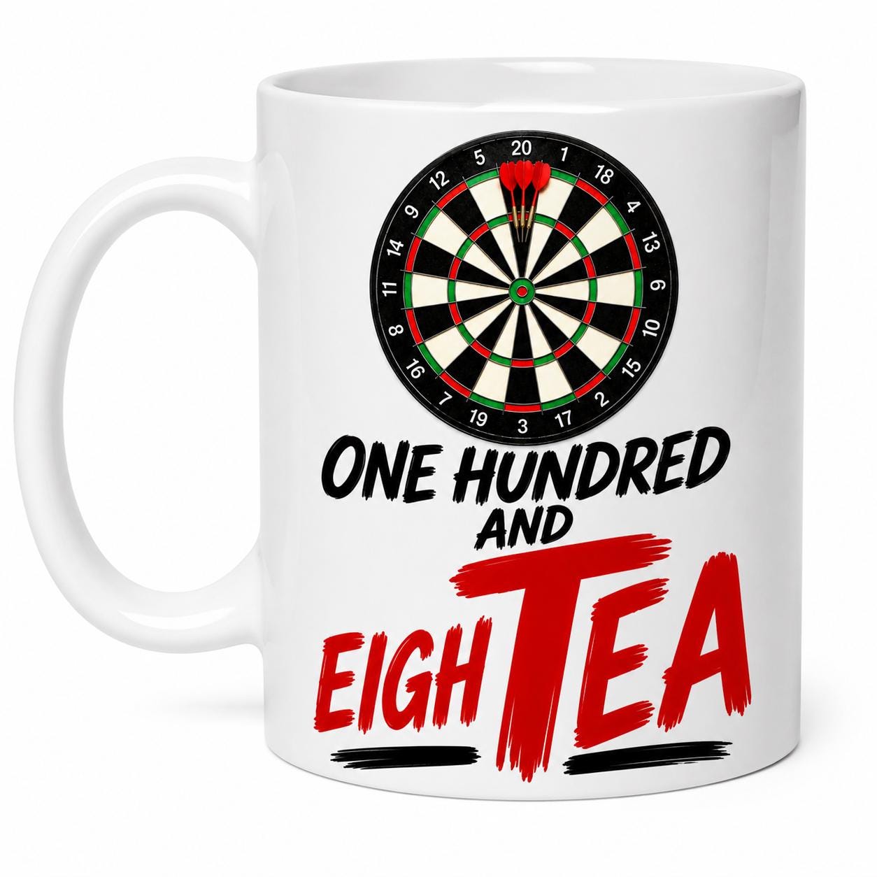Funny Darts mug, one hundred and eigh TEA, personalised, fun mug, 11oz Ceramic