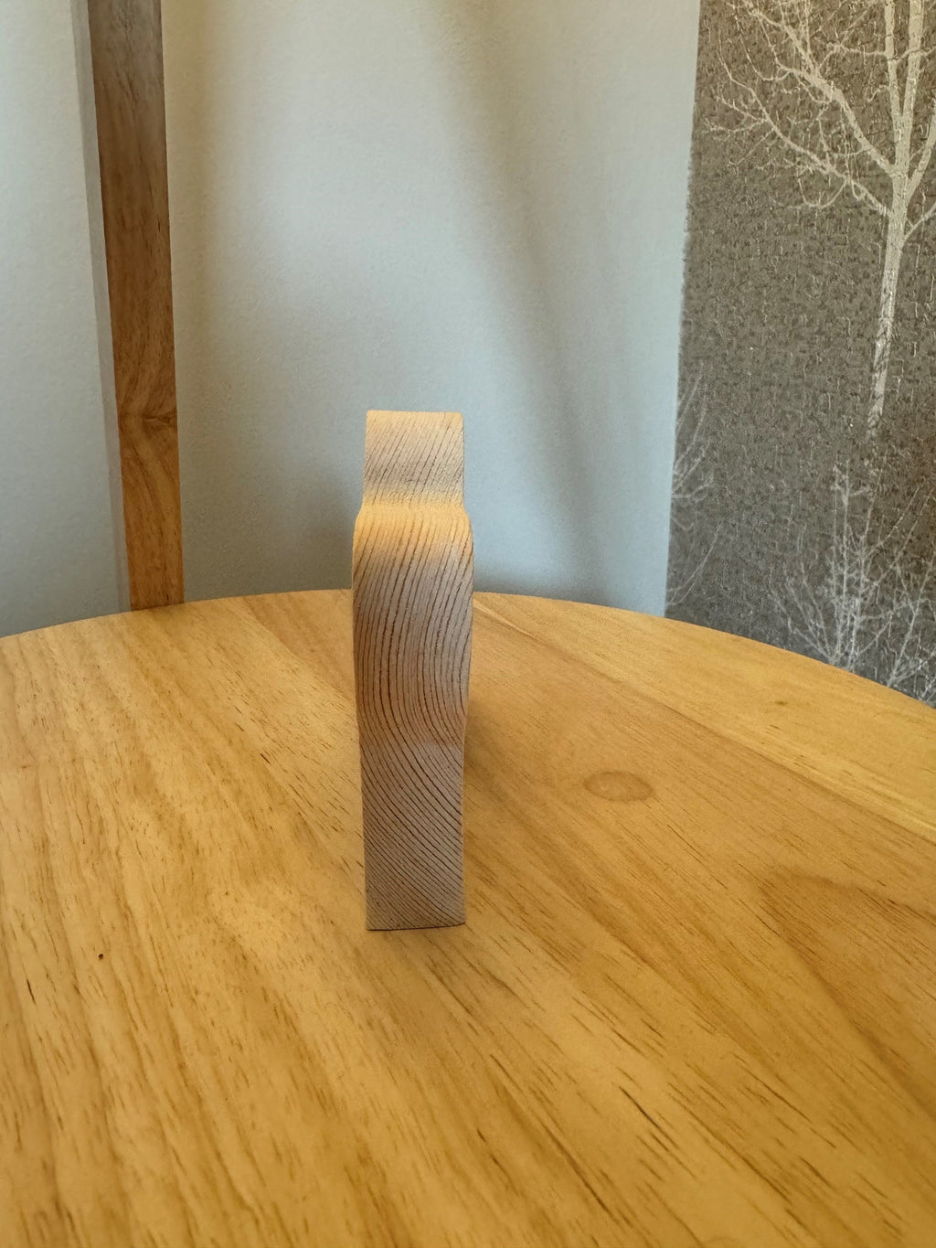 Man and Dog wooden Sculpture. Hand made