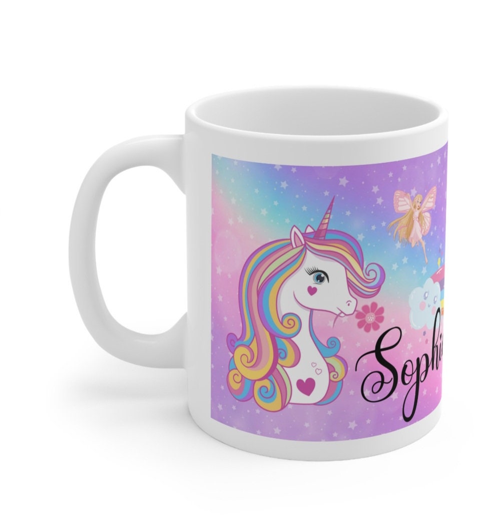 Personalised Unicorn Fairy Mug: Whimsical Gift for Girls