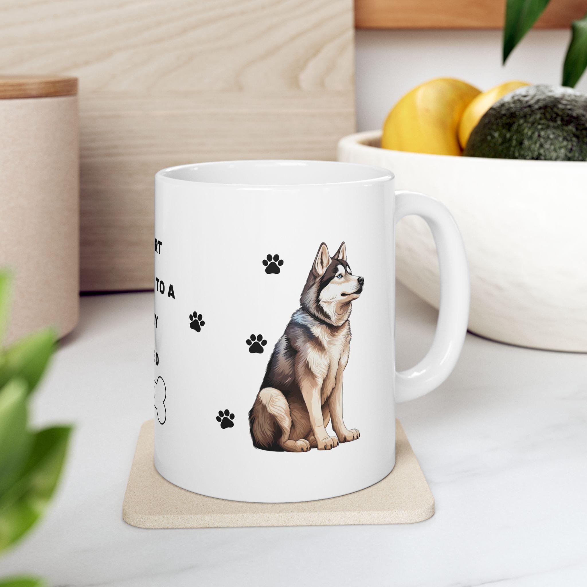 Personalised Husky Dog Mug: Gift for Dog Lovers