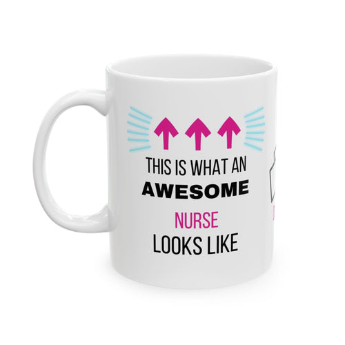 Awesome Nurse Ceramic Coffee Mug, Personalized Gift