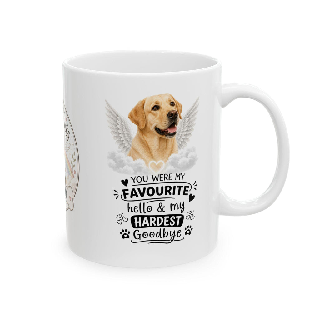 Personalised Labrador Memorial Mug Personalised,  Pet Loss Gift, Dog Remembrance Mug, Favourite Hello Hardest Goodbye 11oz