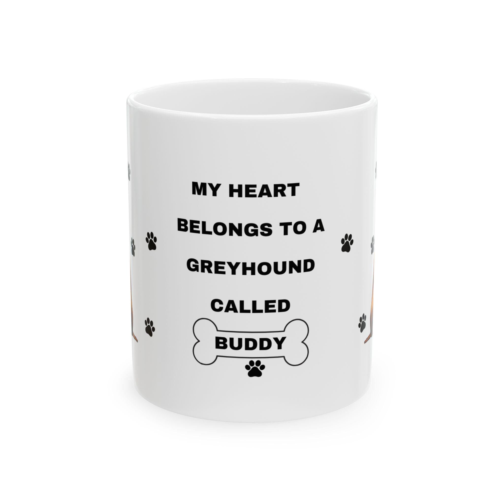 Personalised Grey Hound Mug: Dog Lover Gift