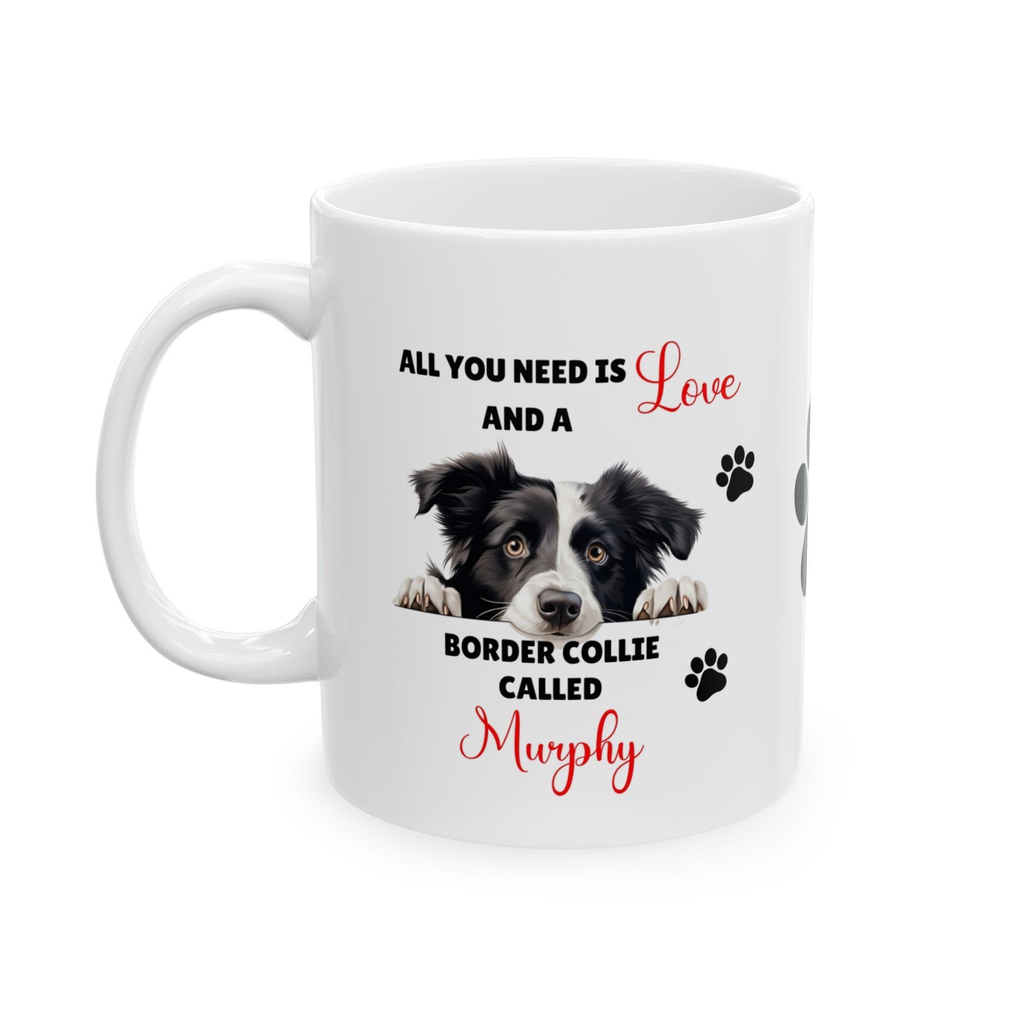 Personalised Border Collie Mug: Dog Lover Gift
