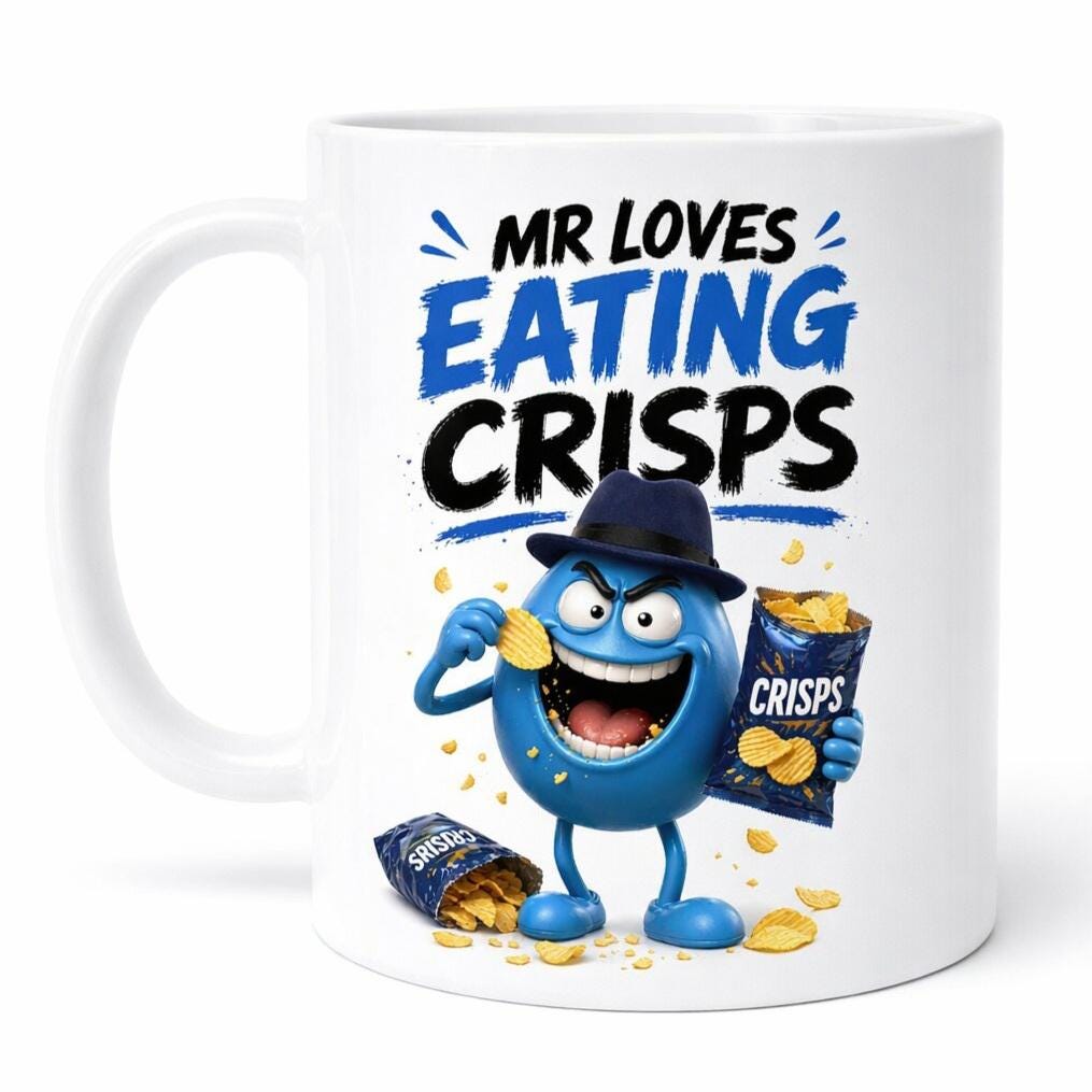 Personalised Mr. Loves Crisps Mug: Fun Snack Gift