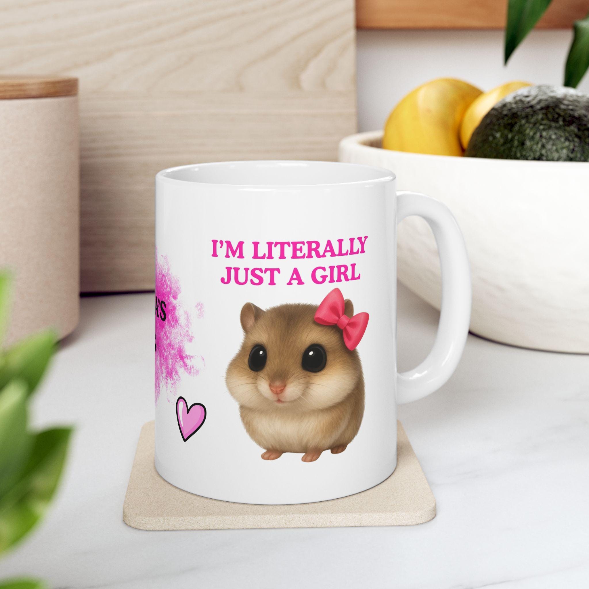 Hamster Girl Mug, Personalised Funny Gift