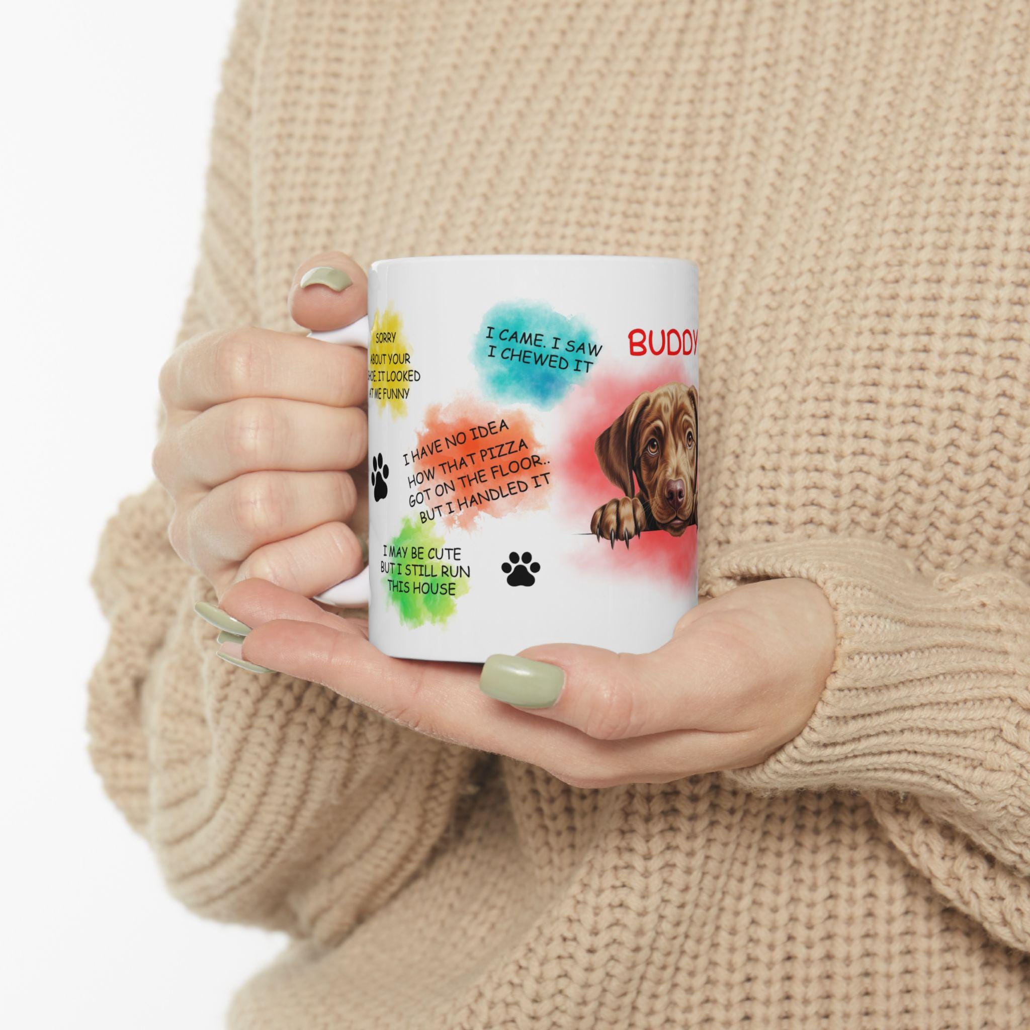 Labrador personalised funny dog quote Mug, Dog Lover Gift