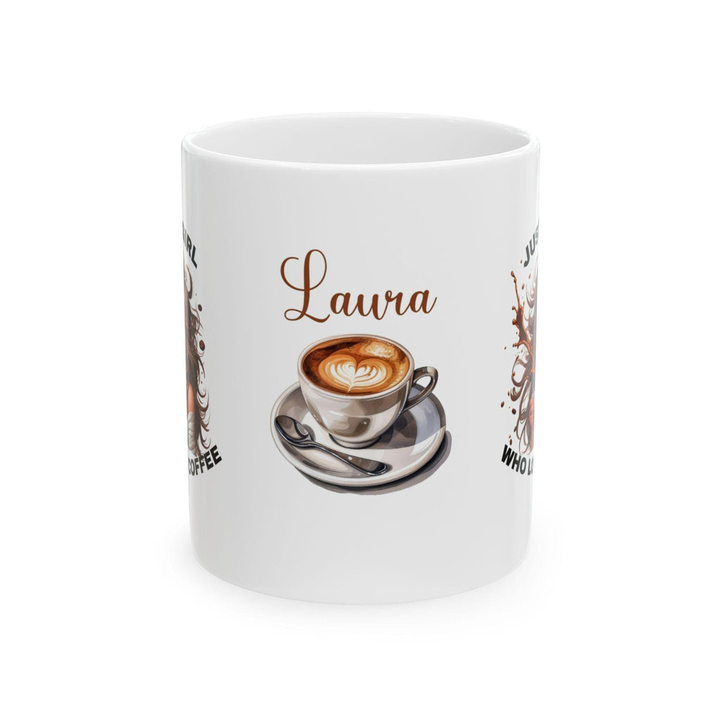 Just a Girl Who Loves Coffee Personalised Mug, Fun Gift