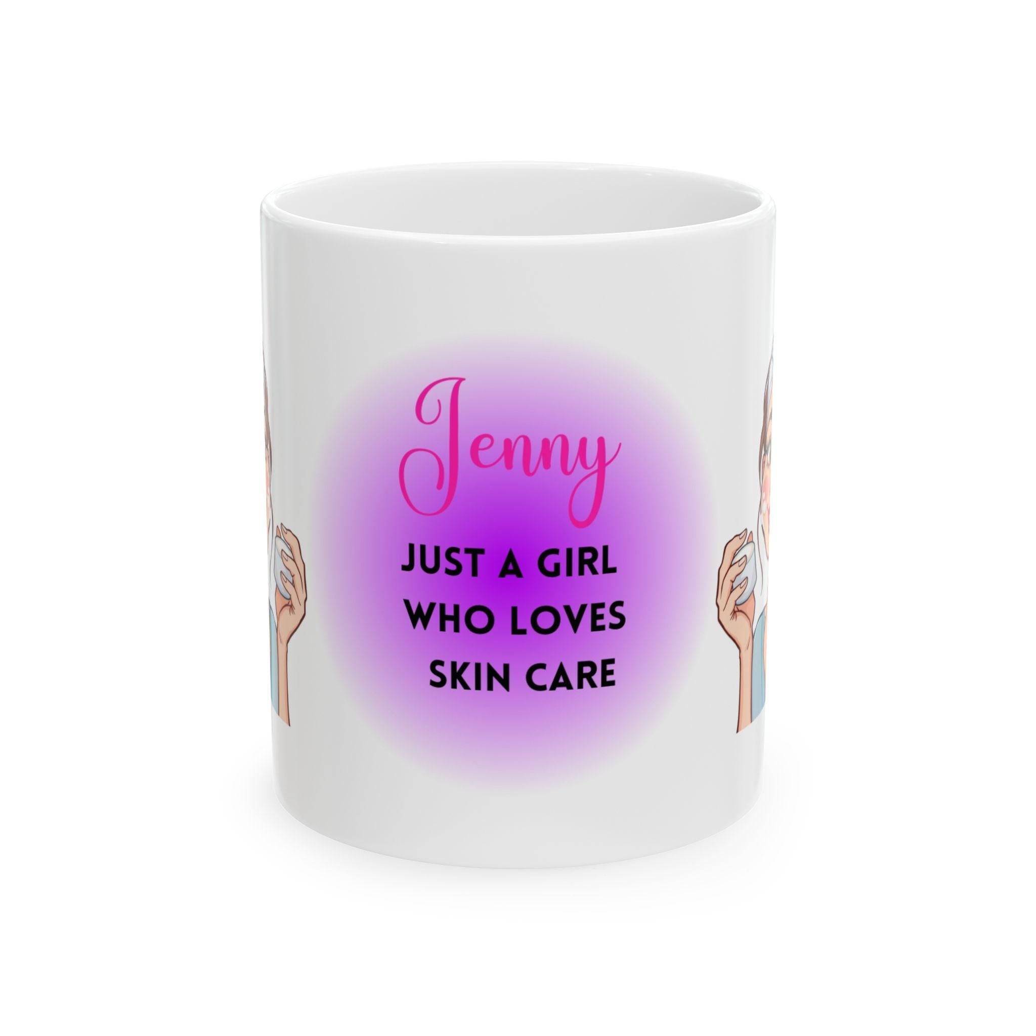 Personalised Skin Care Mug, Girl Who Loves Skincare, Gift