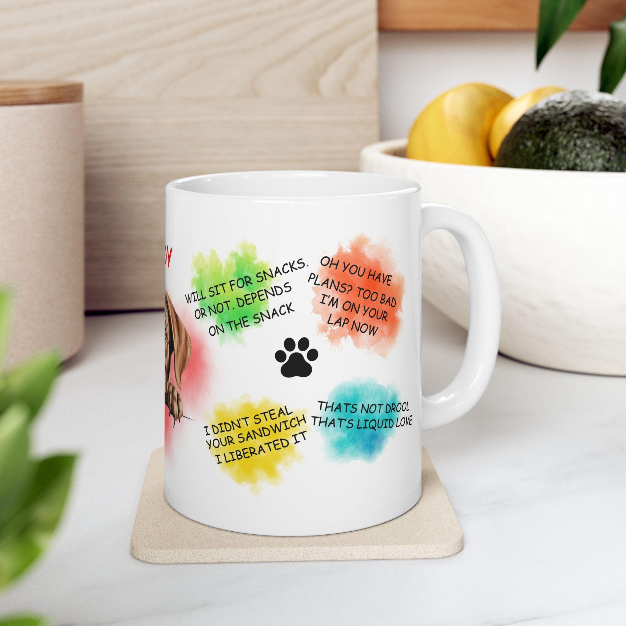 Labrador personalised funny dog quote Mug, Dog Lover Gift