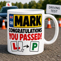 Personalised Driving Test Passed Mug, Custom Name Number Plate Mug, Congratulations You Passed Gift, New Driver Gift, Driving Test Pass 11oz