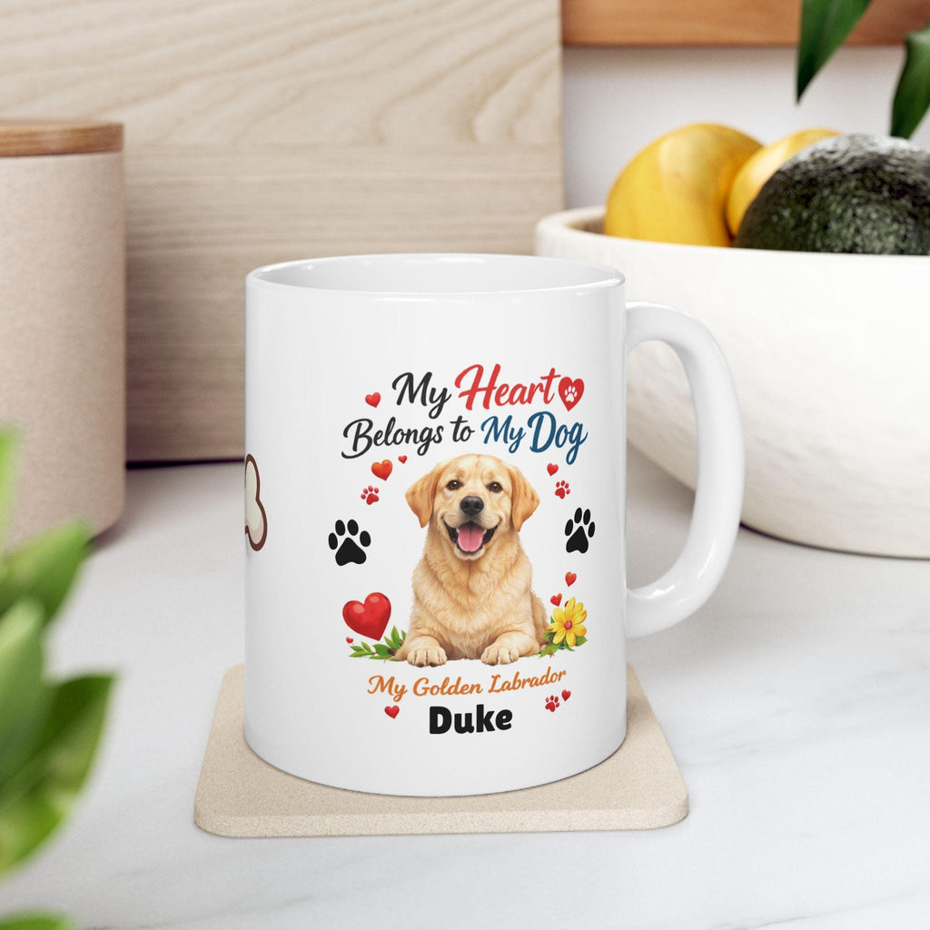 Labrador dog mug, personalised