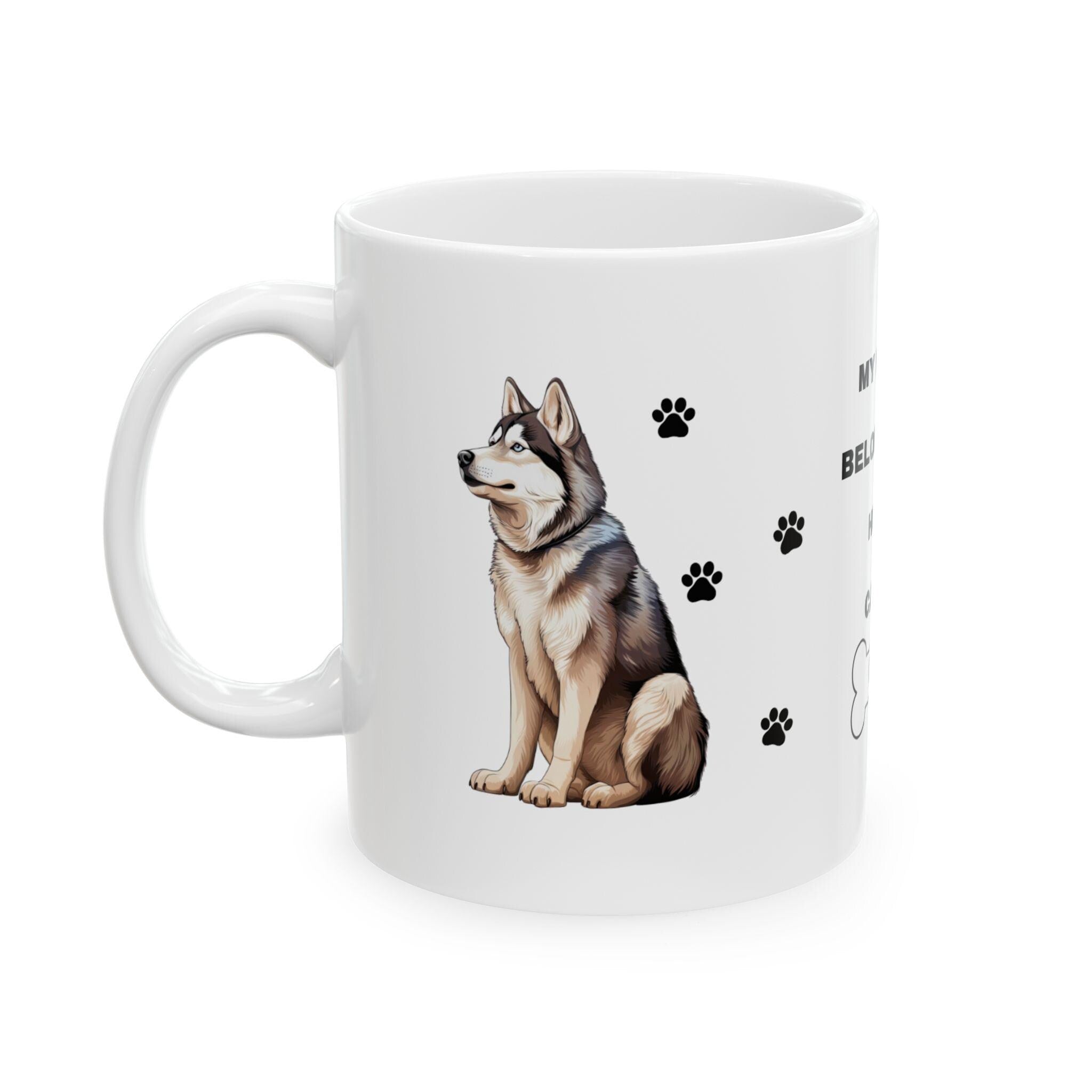 Personalised Husky Dog Mug: Gift for Dog Lovers