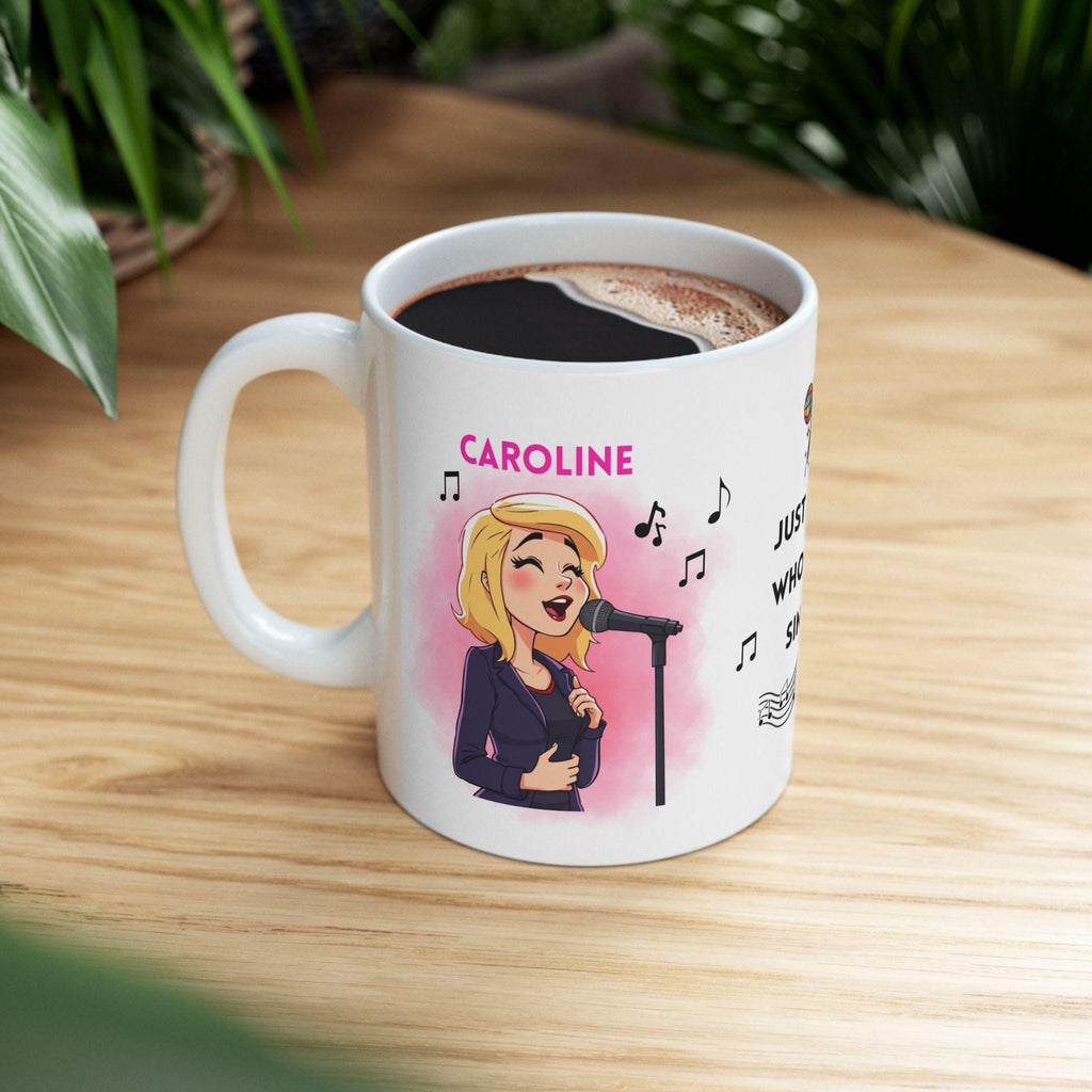 Just a girl who loves singing, personalised, singer, gift, 11oz mug
