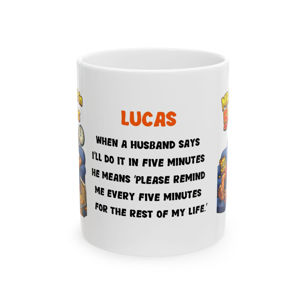 Mr i'll do it in 5 minutes mug, personalised, Husband, Partner, Him, Funny, Banter