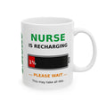 Nurse Is Recharging, Novelty, Gift, Work, Fun, Cup, Ceramic, Coffee, Personalised