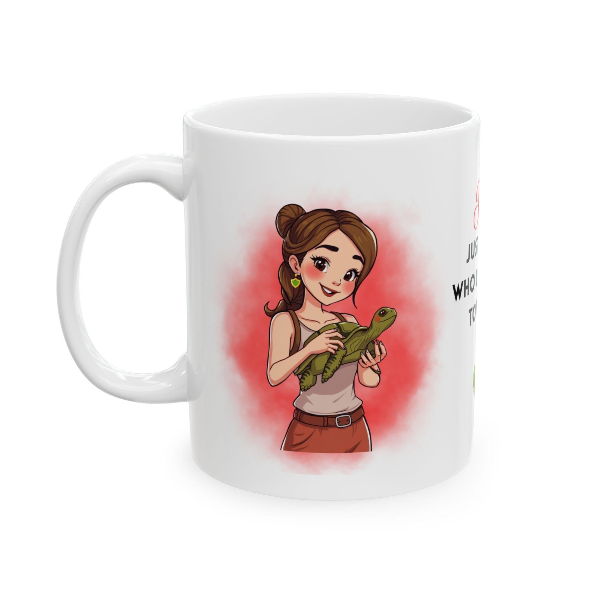 Personalised Tortoise Mug: Just A Girl Who Loves Tortoises, Reptile Gift