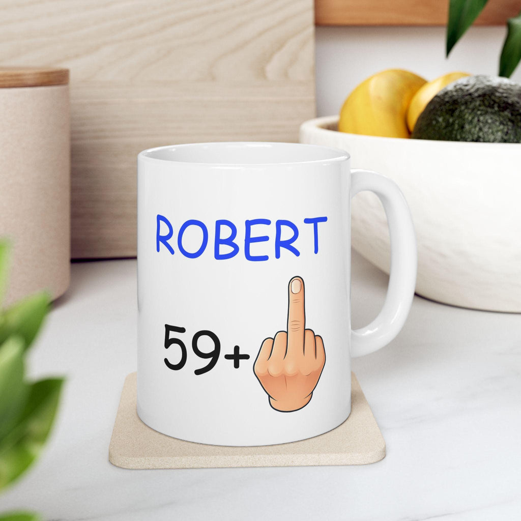 Personalised Funny Birthday Mug, 49+1 or 59+1, Ceramic 11oz