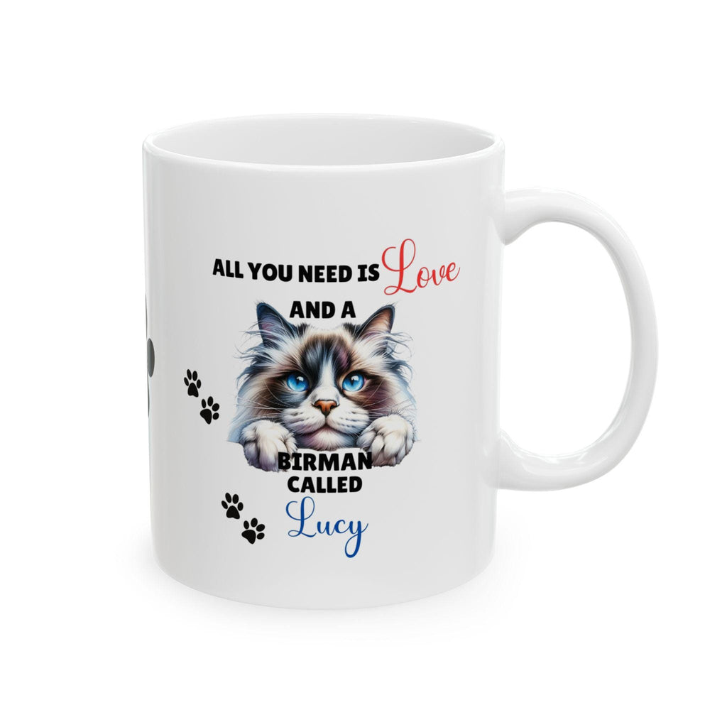 Personalised Birman Cat Mug, Cat Lover Gift