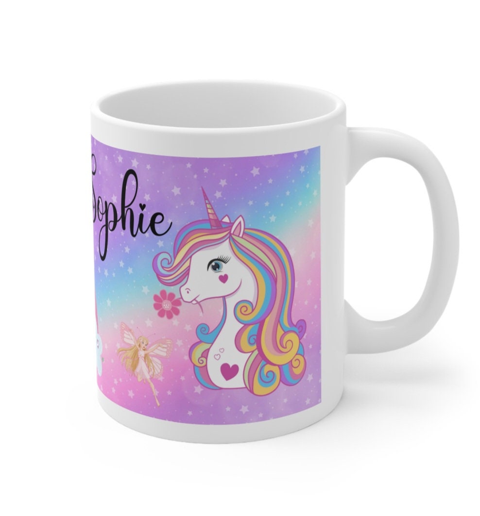 Personalised Unicorn Fairy Mug: Whimsical Gift for Girls