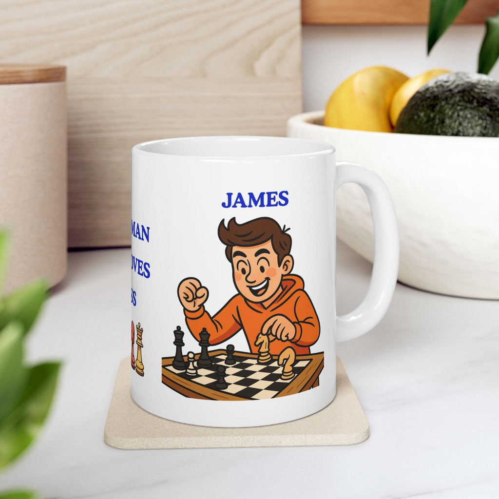 Personalised Chess Lover Mug, Game Day Gift