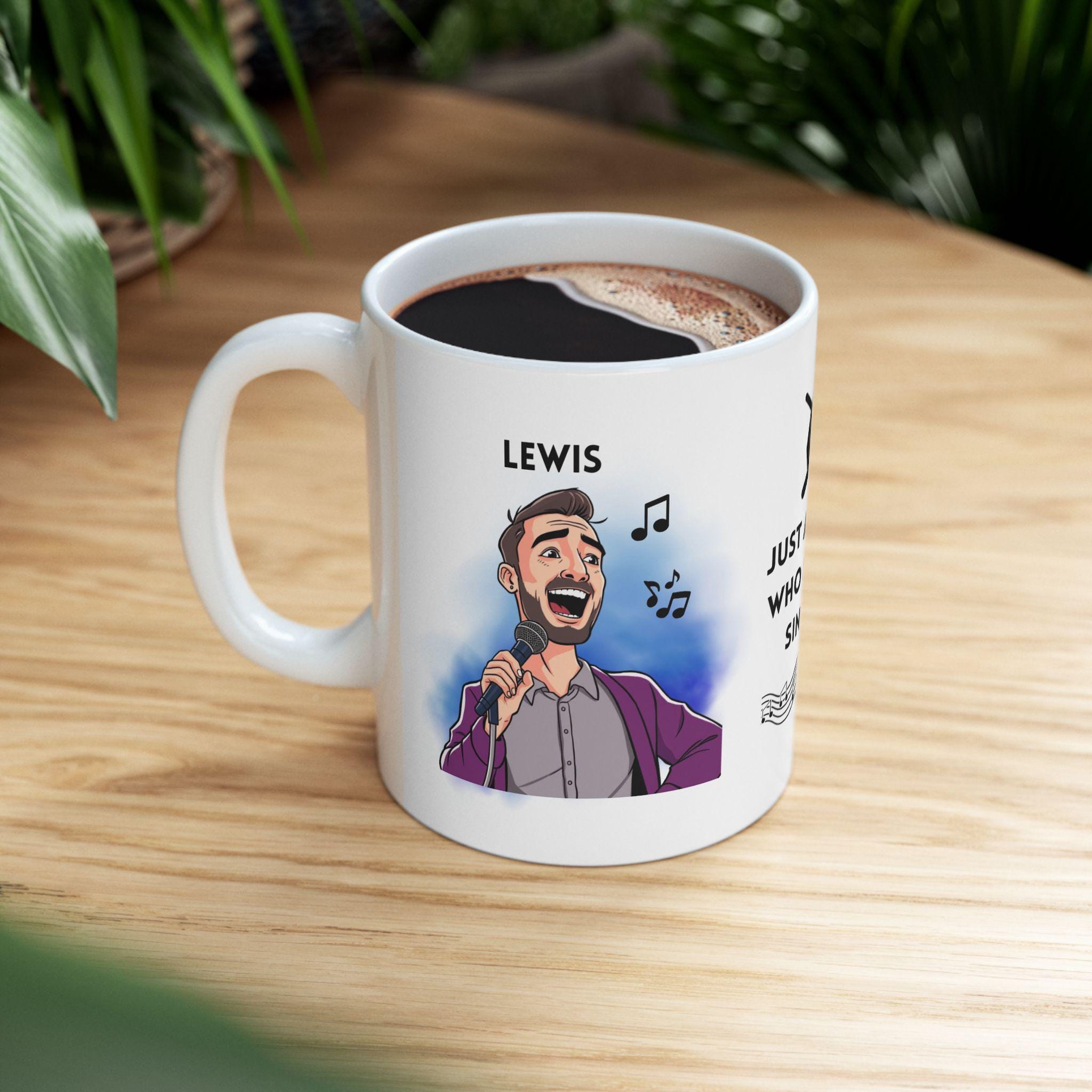 Personalised Singing Mug, Custom Singer Gift