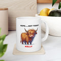 Personalised Highland Cow Mug, Funny Nope Not Today Gift