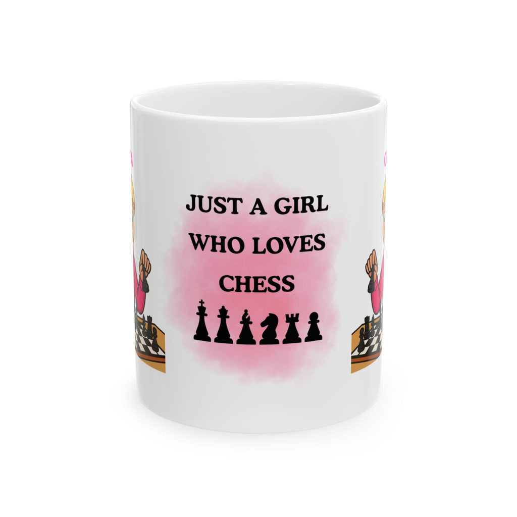 Personalised Chess Girl Mug, Game Lover Gift