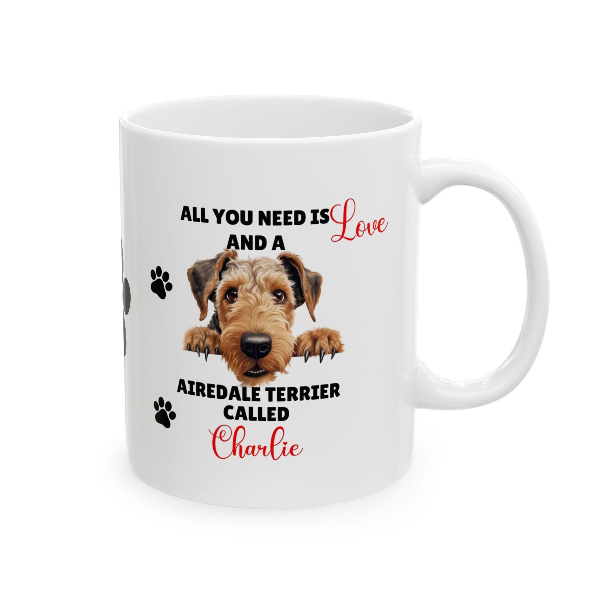 Personalised Airedale Terrier Mug: Dog Lover Gift