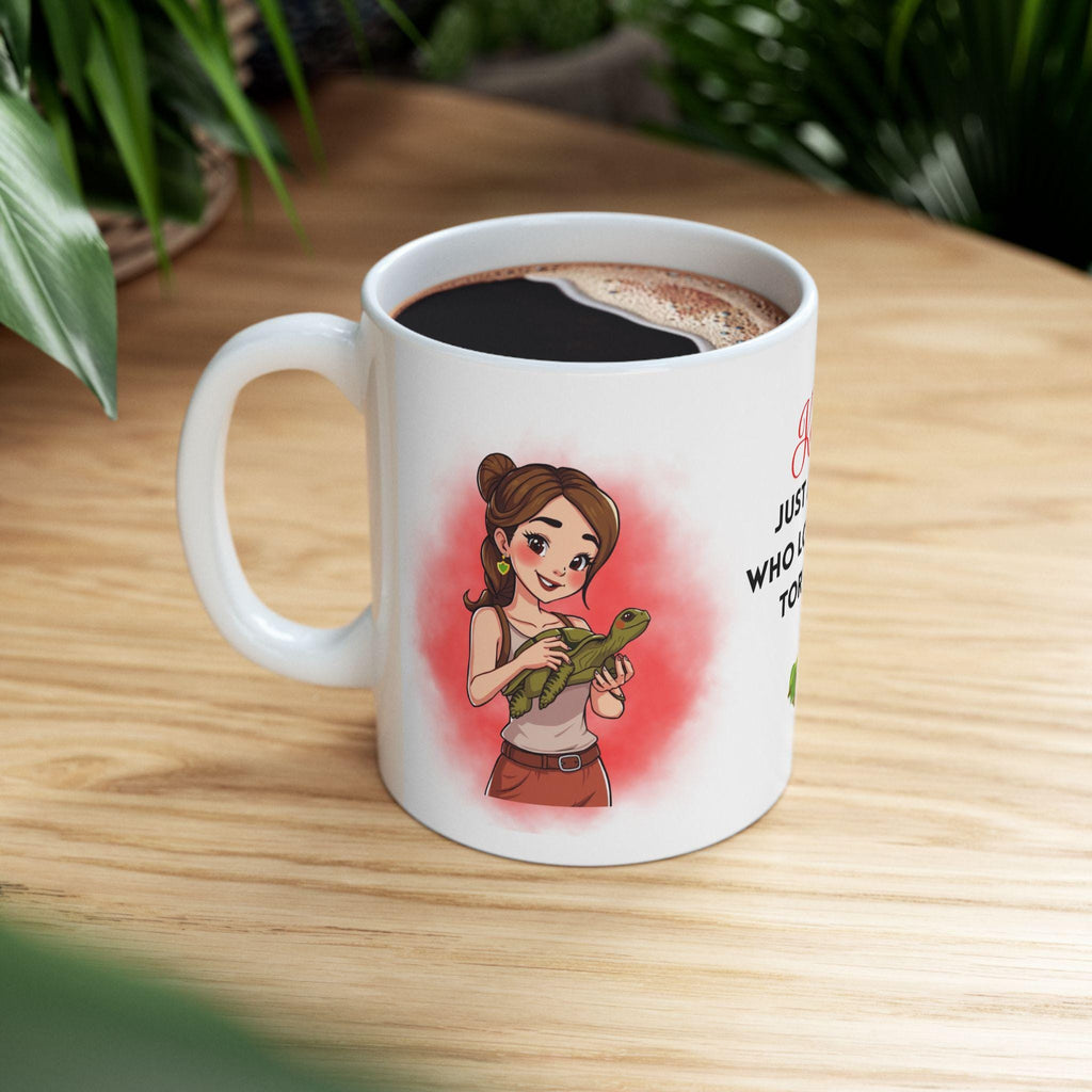 Personalised Tortoise Mug: Just A Girl Who Loves Tortoises, Reptile Gift