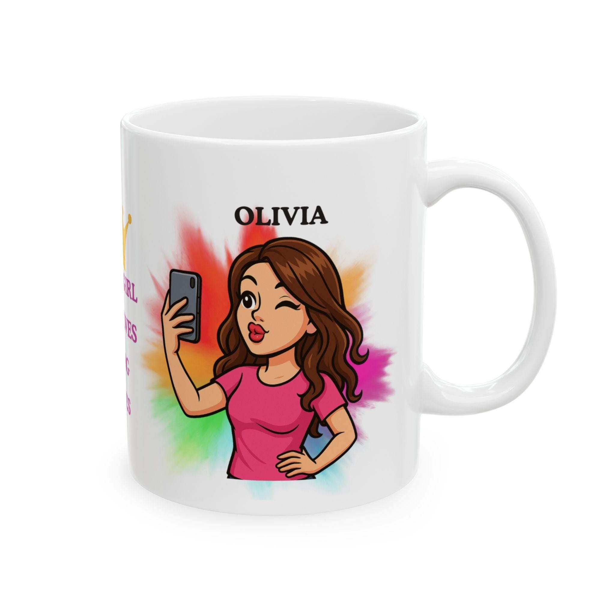 Personalised Selfie Lover Mug, Custom Photo Gift for Her