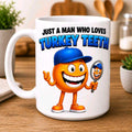 Personalised Just a man who loves Turkey teeth, Funny Mug Mr, Him, 11oz Ceramic