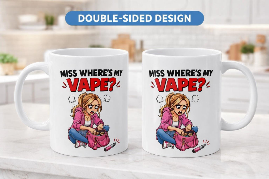 Personalised 'Miss Where's My Vape' Mug - Funny Novelty Gift