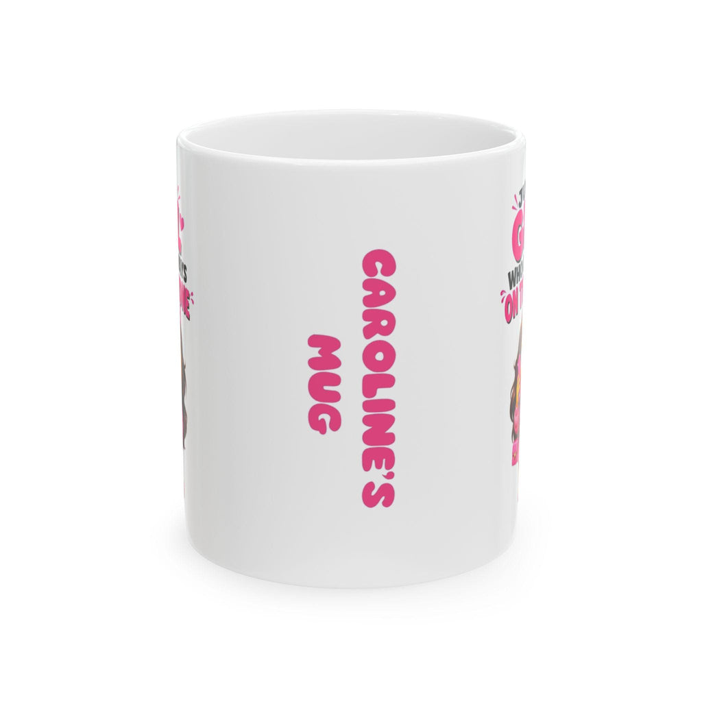 Personalised Funny Just A Girl Who Is Always On The Phone Lover Mug, Girl, Mrs, Miss. 11oz Ceramic