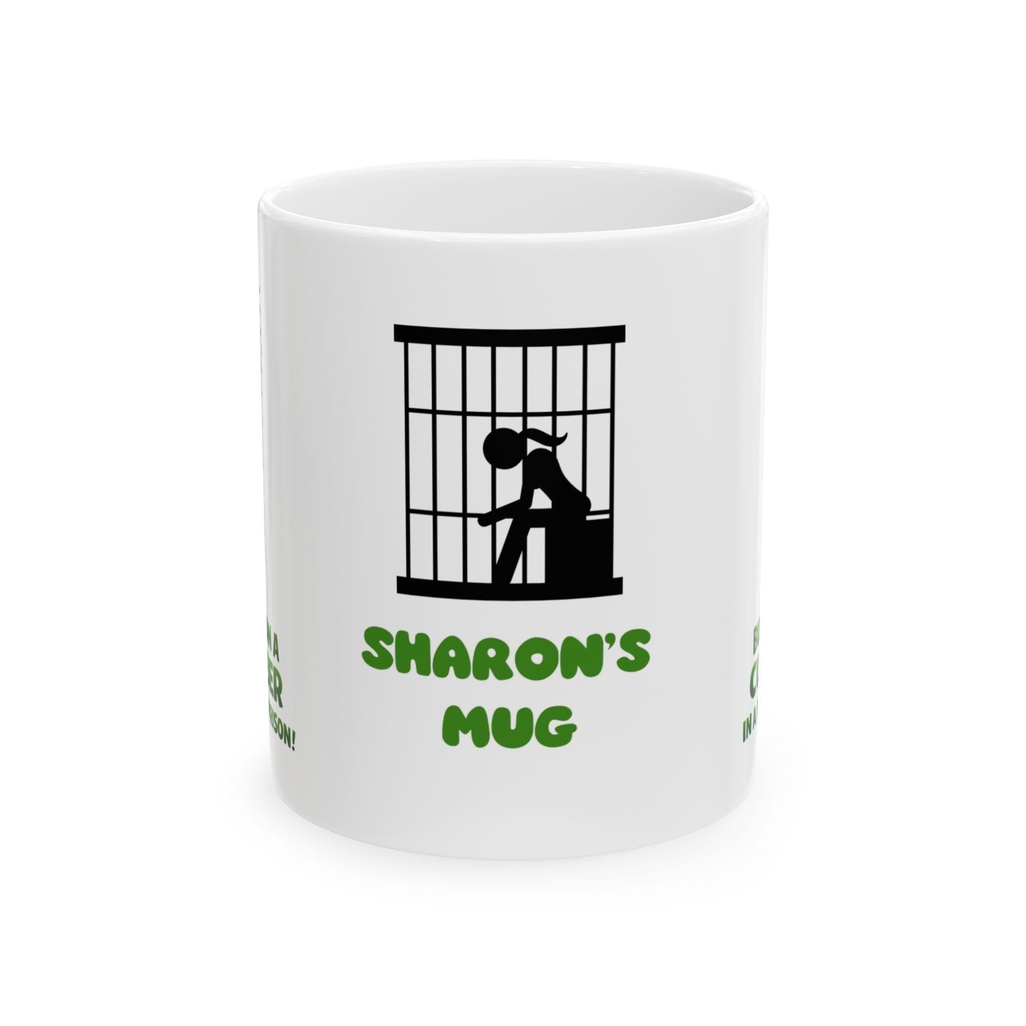 Personalised Busier Than A Cucumber In A Woman's Prison' Dark Humour Mug Funny Gift Rude