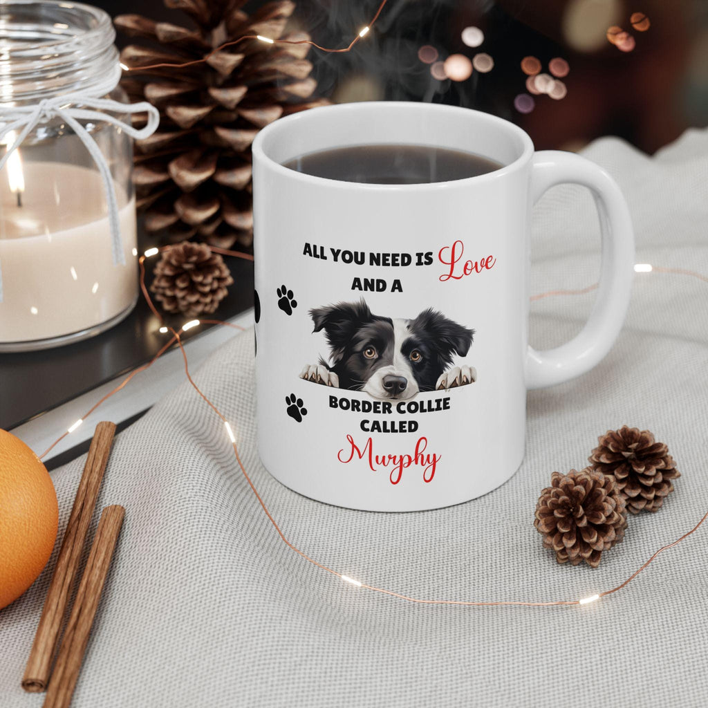 Personalised Border Collie Mug: Dog Lover Gift